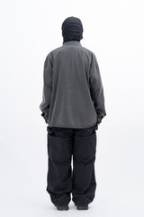 Pent Double Knee Cover Wide Balloon Pants