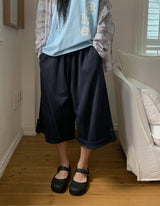 Fleur Wide Roll-up Banding Bermuda Pants