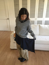 [MD Pick] カレンストライプⅤネックニット (3color)