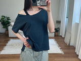 loose v neck tee