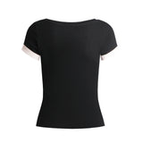 Rosalie Contrast Ribbon Top
