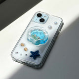 Aqua pocket resin phone case