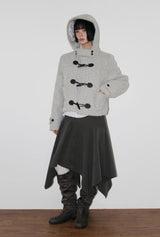 (WOOL) ブークレダッフルショートコート
