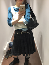 YWD PLAID PLEATS SKIRT (3color)