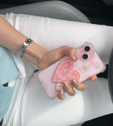 HEART LABEL PHONECASE (PINK)