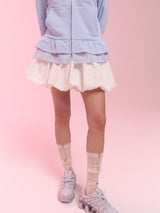  balloon skirt_white dot