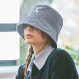 VA Curved 3D Logo Drop Bucket Hat / Blue