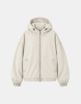 Pigment Washed Two-Way Hood Jacket