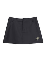 Navy A-line mini skirt