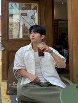 Cozy western cotton short sleeve shirt