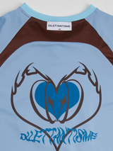 HEART SPORTS FOOTBALL JERSEY T(SKY BLUE)