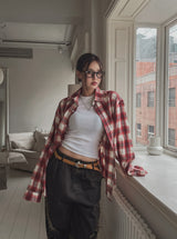 Motsu Loose Fit Checkered Shirt