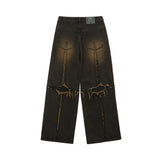 [24SS LSD COLLECTION] Cross Raw Edge Denim Pants_Black