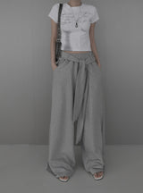 Tie Maxi Wide Sweatpants