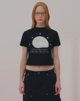 チャーミングシェルクロップTシャツ-BLACK