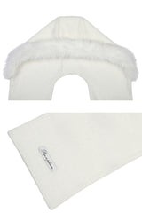 CARRIE HOODED MUFFLER ivory