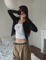 Poning Layered Double Cardigan