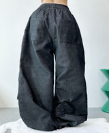 ステッチングポイントパラシュートデニムパンツ🖤