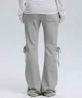 KNOT BOOTCUT SWEATPANTS_GY