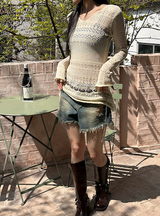 [S/S] Punching knit one piece