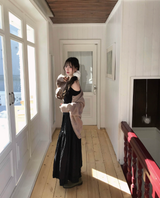 プアスリーリボンカンカンフリルスカート