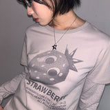 アッシュストロベリーレイヤード長袖Tシャツ  [3 color]