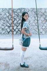 SHAKIRI X Namsuru  MOGU DOT LACE SHORTS
