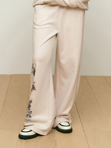 LUNA WASHING VINTAGE GRAPHIC JERSEY PANTS [IVORY]
