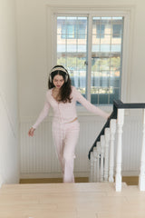 Sweet Dreams Lace Flare Pants (Pink)