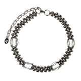 Oval Crystal Ball Chain Necklace