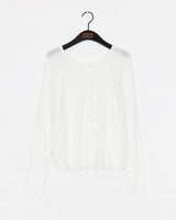 [X] Roat V-neck Round Long Sleeve Knit Cardigan