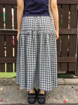Cozy Check Long Skirt (2color)