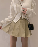 Pleated mini skirt