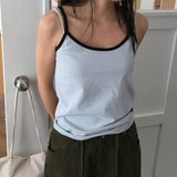 Duet Striped Contrast Layered Sleeveless Tank Top 4 Colors