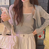 Fallin Sleeveless Cardigan Set