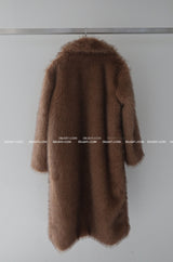 Maxi Raccoon Fake Fur Long Jacket Coat