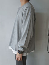 ASCLO レイヤードヘンリーネックTシャツ (3color)