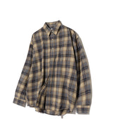 87-STAN088 Hab Vintage OverFit Pocket Long-Sleeved Check Shirt