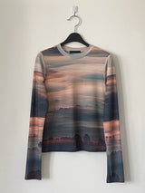 Sunset printing crop T 