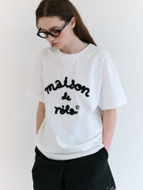 MAISON DE ROLA EMBROIDERY LOOSE FIT T-SHIRT WHITE