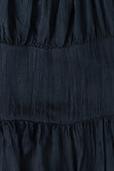 シルキーシャーリングドレス_black