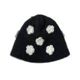 flower beanie (black)