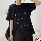 Text alphabet short-sleeve T-shirt (4 colors) H&L