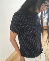 [MADE] Seju ドットカラーフリル半袖Tシャツ