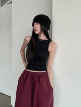 [U-BASIC] Lensi Ribbed Boat Neck Sleeveless