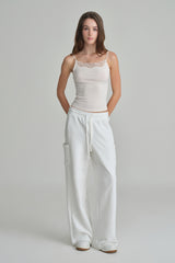 NYC sweatpants, Ivory