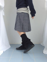 Rib Vintage Check Skirt