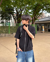 Kamen半袖ニットジップアップ