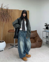 ベデン ウォッシュド ダーツ デニム パンツ