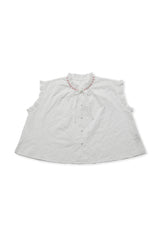 フラワーガーデンステッチブラウス [Ivory]